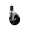 Service Caster 5'' Hard Rubber Swivel 1-5/8'' Expanding Stem Caster with Brake SCC-EX20S514-HRS-TLB-158 - alternate 1